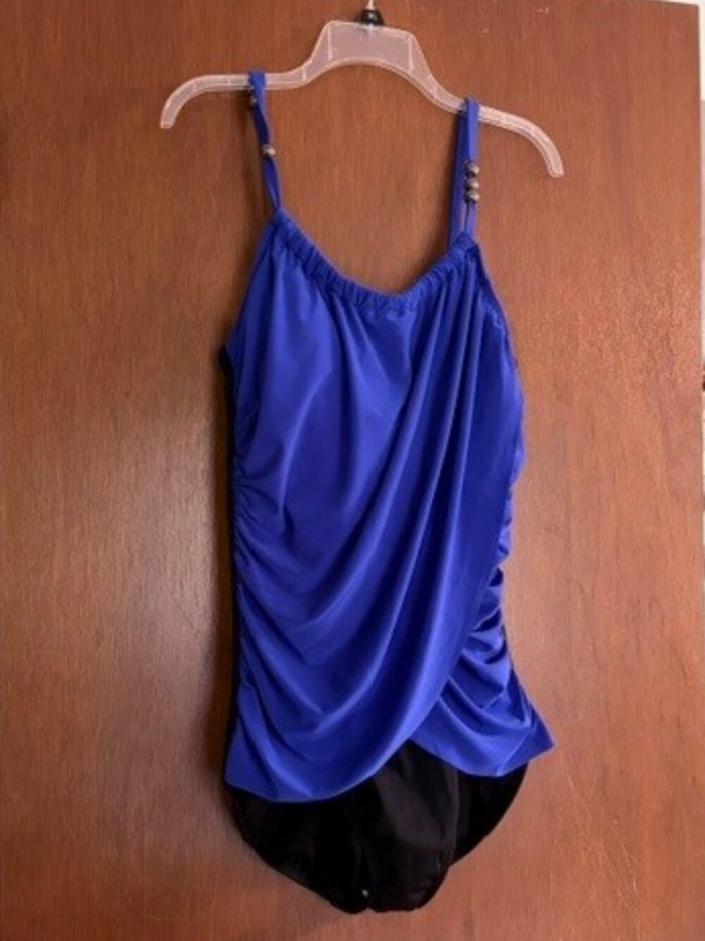 NEW NWOT Venus women's bathing swim suit size 16 purple/black